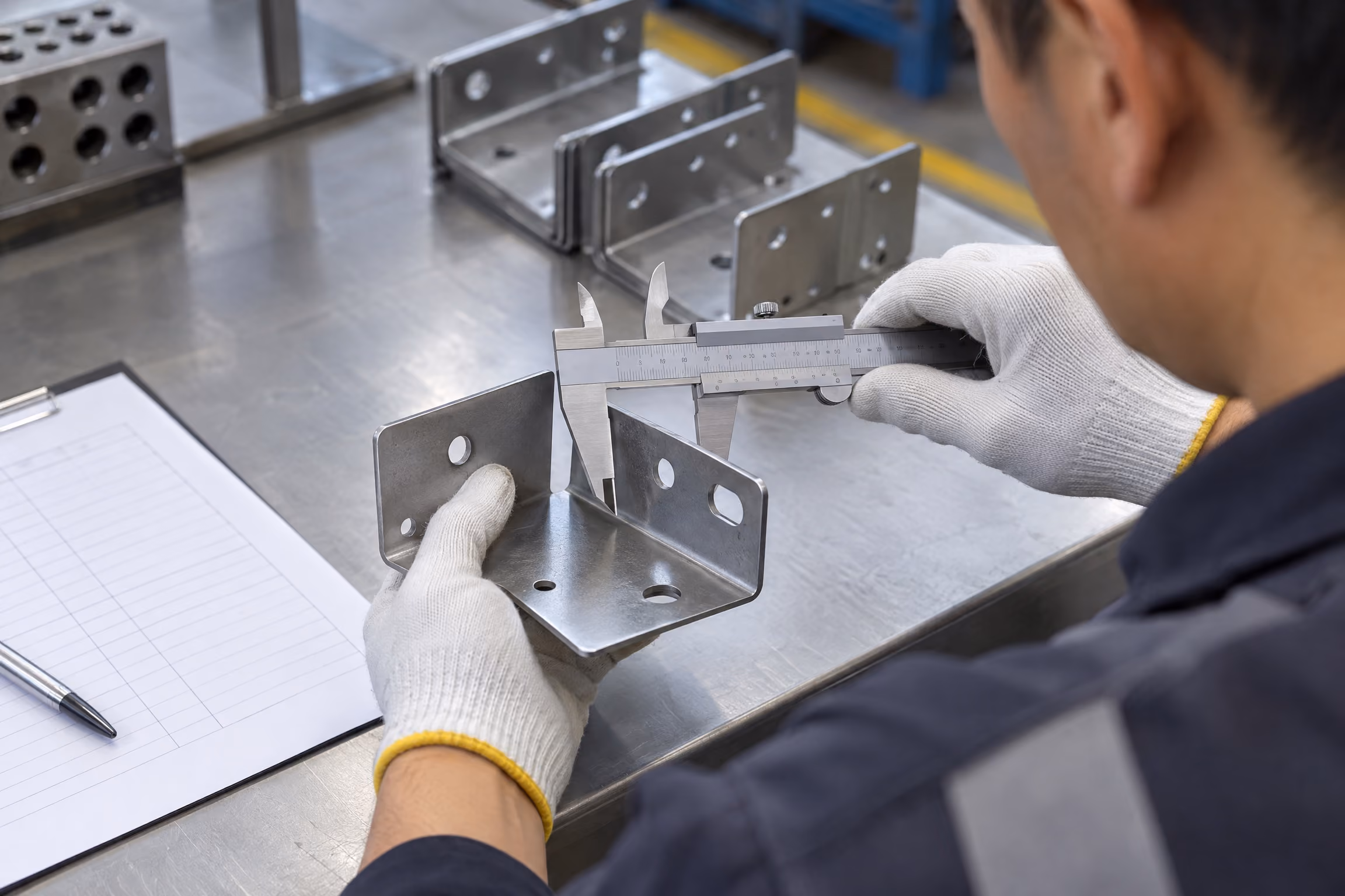 Illustrative dimensional review of a bent sheet-metal part
